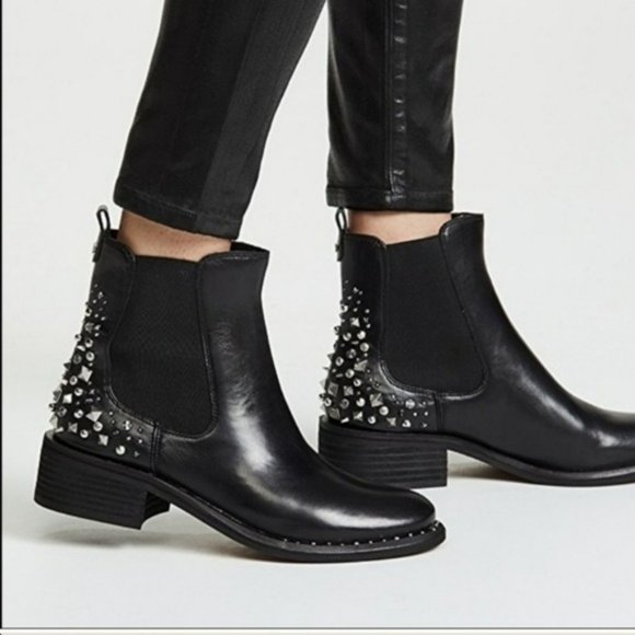 Sam Edelman Shoes - Sam Edelman Black Dover Embellished Chelsea Bootie Black -8.5